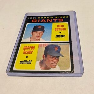 George Foster/Mike Davison Rookie 1971 Topps Baseball card S.F. Giants Vintage